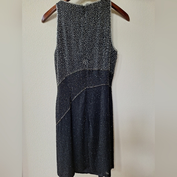 Vintage Cache 100% Silk Beaded Mini Dress. Womens size 4 - Picture 8 of 8